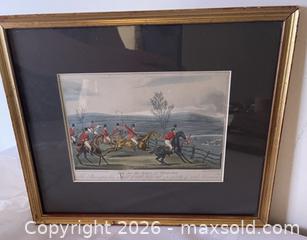 MaxSold Auction: Antique Fox Hunting Aquatint Print Titled "Shavington Day", sold as is - Kingston (Ontario, Canada) SELLER MANAGED Estate Sale Online Auction - Tamarac Street
