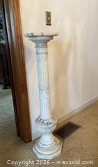MaxSold Auction: Antique White Marble Pedestal Stand  - Kingston (Ontario, Canada) SELLER MANAGED Estate Sale Online Auction - Tamarac Street