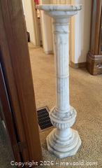 MaxSold Auction: Antique White Marble Pedestal Stand  - Kingston (Ontario, Canada) SELLER MANAGED Estate Sale Online Auction - Tamarac Street