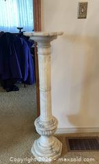 MaxSold Auction: Antique White Marble Pedestal Stand  - Kingston (Ontario, Canada) SELLER MANAGED Estate Sale Online Auction - Tamarac Street