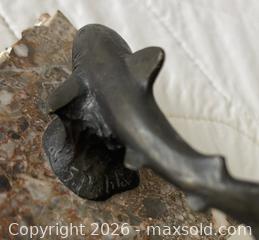 MaxSold Auction: Original Bronze Shark Sculpture On Marble Base Signed By Siggy Puchta, Ltd Ed 100/500  - Kingston (Ontario, Canada) SELLER MANAGED Estate Sale Online Auction - Tamarac Street