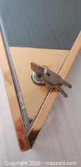 MaxSold Auction: Triangular Plexiglass & Metal Display Case with Lock - Kingston (Ontario, Canada) SELLER MANAGED Estate Sale Online Auction - Tamarac Street