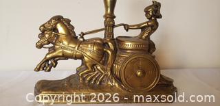 MaxSold Auction: Very Rare Find - Antique Roman Chariot Gladiator Lamp, sold as is  - Kingston (Ontario, Canada) SELLER MANAGED Estate Sale Online Auction - Tamarac Street