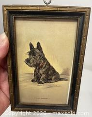 MaxSold Auction: Vintage 1930s LUCY DAWSON MAC Scottish Terrier Framed Postcard - Kingston (Ontario, Canada) SELLER MANAGED Estate Sale Online Auction - Tamarac Street