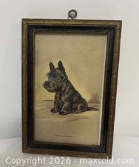 MaxSold Auction: Vintage 1930s LUCY DAWSON MAC Scottish Terrier Framed Postcard - Kingston (Ontario, Canada) SELLER MANAGED Estate Sale Online Auction - Tamarac Street