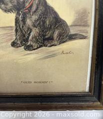 MaxSold Auction: Vintage 1930s LUCY DAWSON MAC Scottish Terrier Framed Postcard - Kingston (Ontario, Canada) SELLER MANAGED Estate Sale Online Auction - Tamarac Street