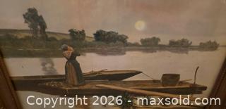 MaxSold Auction: Vintage Lithograph Print "Calling them Home for Supper", Signed Louis Lepoittevin - Kingston (Ontario, Canada) SELLER MANAGED Estate Sale Online Auction - Tamarac Street