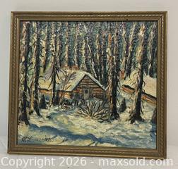 MaxSold Auction: Vintage Original Oil Winter Landscape Painting, Signed  - Kingston (Ontario, Canada) SELLER MANAGED Estate Sale Online Auction - Tamarac Street