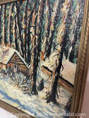 MaxSold Auction: Vintage Original Oil Winter Landscape Painting, Signed  - Kingston (Ontario, Canada) SELLER MANAGED Estate Sale Online Auction - Tamarac Street