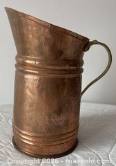 MaxSold Auction: Vintage White Rose Copper Pitcher with Brass Handle - Kingston (Ontario, Canada) SELLER MANAGED Estate Sale Online Auction - Tamarac Street