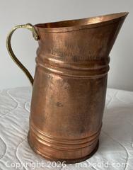 MaxSold Auction: Vintage White Rose Copper Pitcher with Brass Handle - Kingston (Ontario, Canada) SELLER MANAGED Estate Sale Online Auction - Tamarac Street