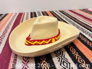 MaxSold Auction: Novelty Cowboy Hat Chips & Salsa, Dip Serving Bowl (2002) Plays Bonanza Theme Song when Opened - Kitchener (Ontario, Canada) SELLER MANAGED Downsizing Online Auction - Ahrens Street West