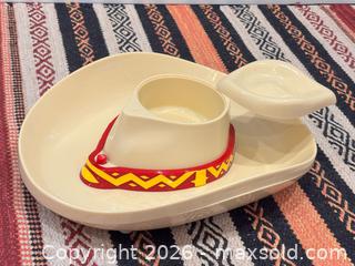 MaxSold Auction: Novelty Cowboy Hat Chips & Salsa, Dip Serving Bowl (2002) Plays Bonanza Theme Song when Opened - Kitchener (Ontario, Canada) SELLER MANAGED Downsizing Online Auction - Ahrens Street West