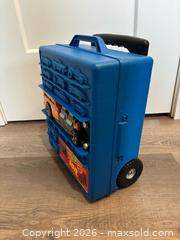 MaxSold Auction: Vintage 1990s Hot Wheels Plastic Car Storage Case with Handle and Rolling Wheels; Variety of Cars  - Kitchener (Ontario, Canada) SELLER MANAGED Downsizing Online Auction - Ahrens Street West