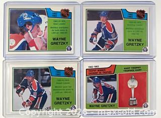 MaxSold Auction: Wayne Gretzky 1982-83 O-Pee-Chee NHL Card Lot of 4 - Cobourg (Ontario, Canada) SELLER MANAGED Reseller Online Auction - Elgin Street West