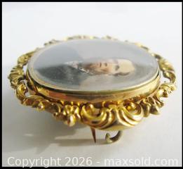 MaxSold Auction: Antique 10k Gold Mourning Swivel Brooch - Aurora (Ontario, Canada) PARTNER MANAGED Downsizing Online Auction - Murray Drive