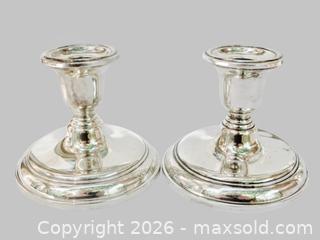 MaxSold Auction: Birks Sterling Silver Candlestick Pair   - Aurora (Ontario, Canada) PARTNER MANAGED Downsizing Online Auction - Murray Drive