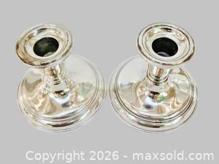 MaxSold Auction: Birks Sterling Silver Candlestick Pair   - Aurora (Ontario, Canada) PARTNER MANAGED Downsizing Online Auction - Murray Drive