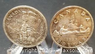 MaxSold Auction: Canadian Silver Dollars 1958, 1959 - Aurora (Ontario, Canada) PARTNER MANAGED Downsizing Online Auction - Murray Drive