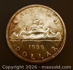 MaxSold Auction: Canadian Silver Dollars 1958, 1959 - Aurora (Ontario, Canada) PARTNER MANAGED Downsizing Online Auction - Murray Drive