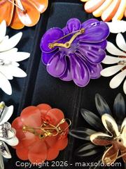 MaxSold Auction: Colorful Vintage Enameled Flower Brooches  - Aurora (Ontario, Canada) PARTNER MANAGED Downsizing Online Auction - Murray Drive