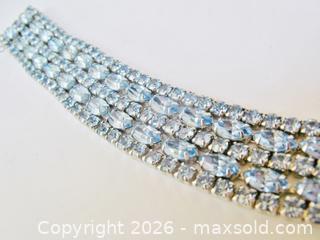 MaxSold Auction: Signed Sherman Blue Rhinestone Bracelet  - Aurora (Ontario, Canada) PARTNER MANAGED Downsizing Online Auction - Murray Drive