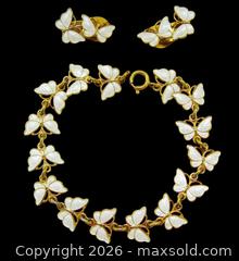 MaxSold Auction: Signed Volmer Bahner Denmark Sterling Silver & Enamel Butterfly Bracelet And Earring Set  - Aurora (Ontario, Canada) PARTNER MANAGED Downsizing Online Auction - Murray Drive