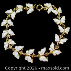 MaxSold Auction: Signed Volmer Bahner Denmark Sterling Silver & Enamel Butterfly Bracelet And Earring Set  - Aurora (Ontario, Canada) PARTNER MANAGED Downsizing Online Auction - Murray Drive