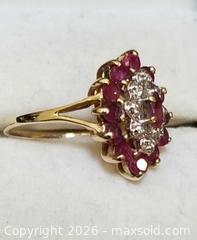 MaxSold Auction: Solid 10K Gold Ruby and Diamond Ring - Aurora (Ontario, Canada) PARTNER MANAGED Downsizing Online Auction - Murray Drive