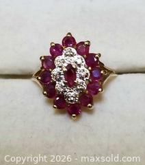 MaxSold Auction: Solid 10K Gold Ruby and Diamond Ring - Aurora (Ontario, Canada) PARTNER MANAGED Downsizing Online Auction - Murray Drive