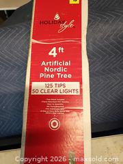 MaxSold Auction: 4ft artificial lighted tree  - Le Roy (New York, USA) SELLER MANAGED Downsizing Online Auction - East Main Road