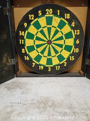 MaxSold Auction: Dart board and wall box - Le Roy (New York, USA) SELLER MANAGED Downsizing Online Auction - East Main Road