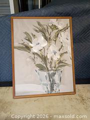 MaxSold Auction: Flower frame painting  - Le Roy (New York, USA) SELLER MANAGED Downsizing Online Auction - East Main Road