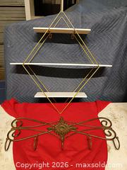 MaxSold Auction: Hanging shelf and metal hooks - Le Roy (New York, USA) SELLER MANAGED Downsizing Online Auction - East Main Road