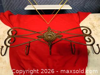 MaxSold Auction: Hanging shelf and metal hooks - Le Roy (New York, USA) SELLER MANAGED Downsizing Online Auction - East Main Road