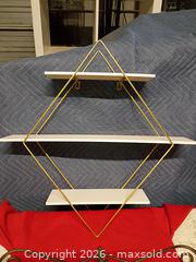 MaxSold Auction: Hanging shelf and metal hooks - Le Roy (New York, USA) SELLER MANAGED Downsizing Online Auction - East Main Road
