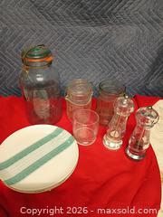 MaxSold Auction: Salt and pepper grinder assorted dishes - Le Roy (New York, USA) SELLER MANAGED Downsizing Online Auction - East Main Road
