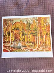 MaxSold Auction: A. J. Casson 'Autumn Decorations' Limited Ed. - Numbered & signed in Pencil by the artist - Burlington (Ontario, Canada) SELLER MANAGED Downsizing Online Auction -  Taylor Crescent