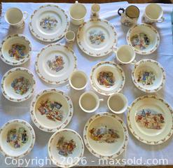MaxSold Auction: Large Lot of Vintage Royal Doulton Bunnykins Children's Bone China Dinnerware - Hamilton (Ontario, Canada) SELLER MANAGED Estate Sale Online Auction - East 35th