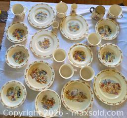 MaxSold Auction: Large Lot of Vintage Royal Doulton Bunnykins Children's Bone China Dinnerware - Hamilton (Ontario, Canada) SELLER MANAGED Estate Sale Online Auction - East 35th