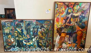 MaxSold Auction: 2 Original Oderberg Paintings - Los Angeles (California, USA) PARTNER MANAGED Estate Sale Online Auction - N Croft Avenue