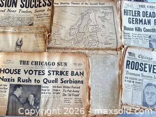 MaxSold Auction: Historic Newspapers WWII and More - Los Angeles (California, USA) PARTNER MANAGED Estate Sale Online Auction - N Croft Avenue
