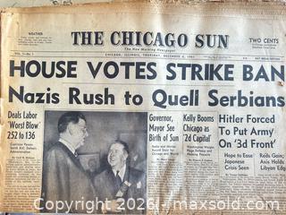 MaxSold Auction: Historic Newspapers WWII and More - Los Angeles (California, USA) PARTNER MANAGED Estate Sale Online Auction - N Croft Avenue