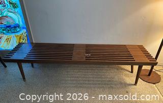 MaxSold Auction: Mid-Century Modern Slatted Bench - Los Angeles (California, USA) PARTNER MANAGED Estate Sale Online Auction - N Croft Avenue