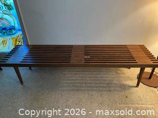 MaxSold Auction: Mid-Century Modern Slatted Bench - Los Angeles (California, USA) PARTNER MANAGED Estate Sale Online Auction - N Croft Avenue