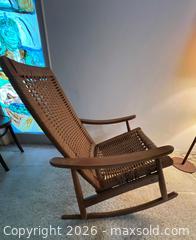 MaxSold Auction: Mid Century Danish Modern Hans Wegner Style Corded Rope Rocking Chair - Los Angeles (California, USA) PARTNER MANAGED Estate Sale Online Auction - N Croft Avenue