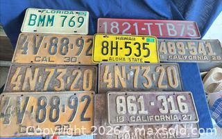 MaxSold Auction: Vintage License Plates  - Los Angeles (California, USA) PARTNER MANAGED Estate Sale Online Auction - N Croft Avenue
