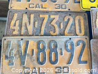 MaxSold Auction: Vintage License Plates  - Los Angeles (California, USA) PARTNER MANAGED Estate Sale Online Auction - N Croft Avenue