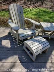 MaxSold Auction: Muskoka Chairs, Table and Footstool. C - London (Ontario, Canada) SELLER MANAGED Estate Sale Online Auction - Shore Road