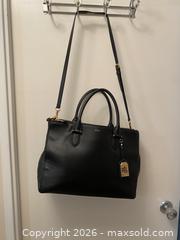 MaxSold Auction: Ralph Lauren Lauren RLL Black Leather Satchel Tote Shoulder Bag - Toronto (Ontario, Canada) SELLER MANAGED Downsizing Online Auction - O'connor Drive (CONDO)